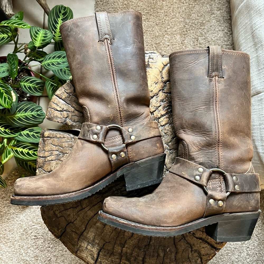FRYE Tall Harness Boot, Biker Boot, 7M